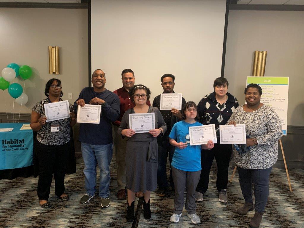 Easterseals Participants Honored for Volunteering at Habitat for Humanity